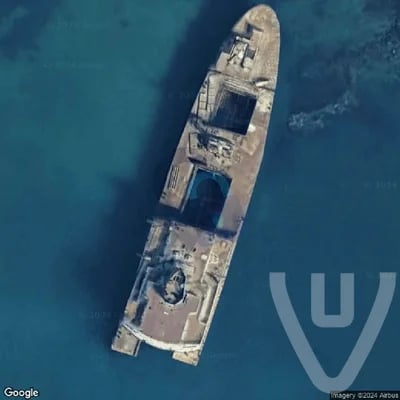 Ship Telamon abandoned location in Canary Islands, Canary Islands, Spain - Boat for urban exploration