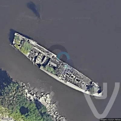 Geisterboot abandoned location in Hamburg, Hamburg, Germany - Boat for urban exploration